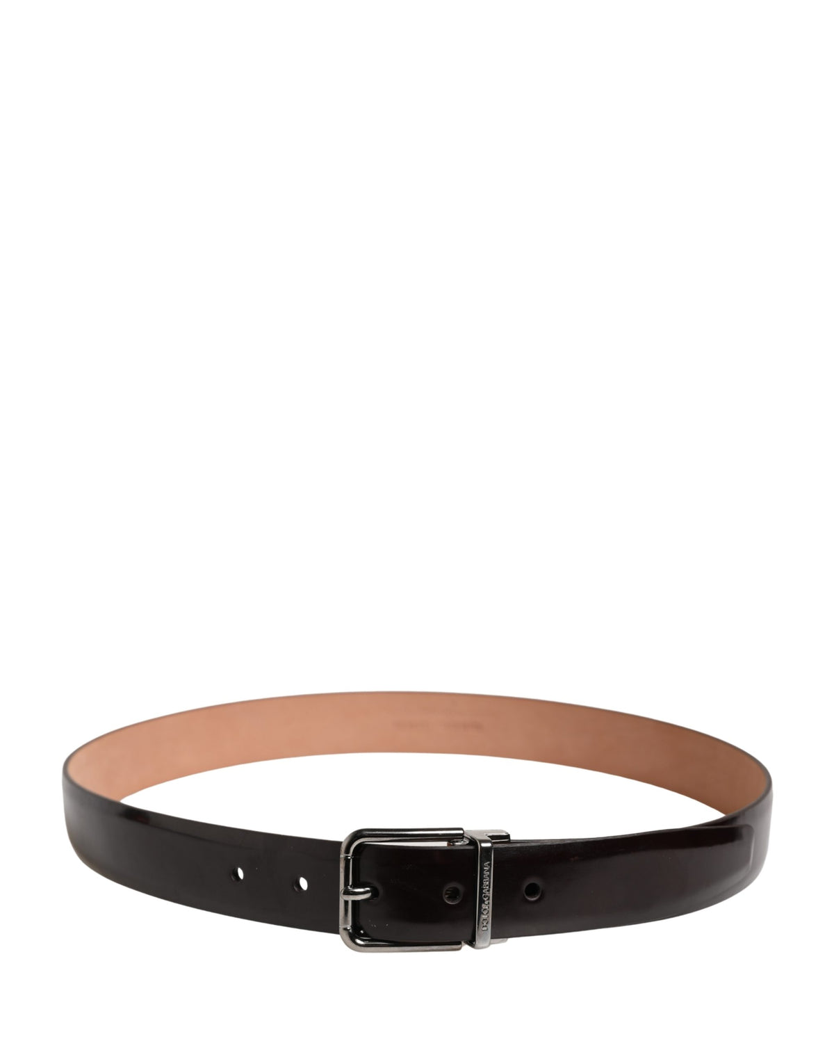 Ceinture Dolce &amp; Gabbana pour homme en cuir de veau noir avec boucle en métal