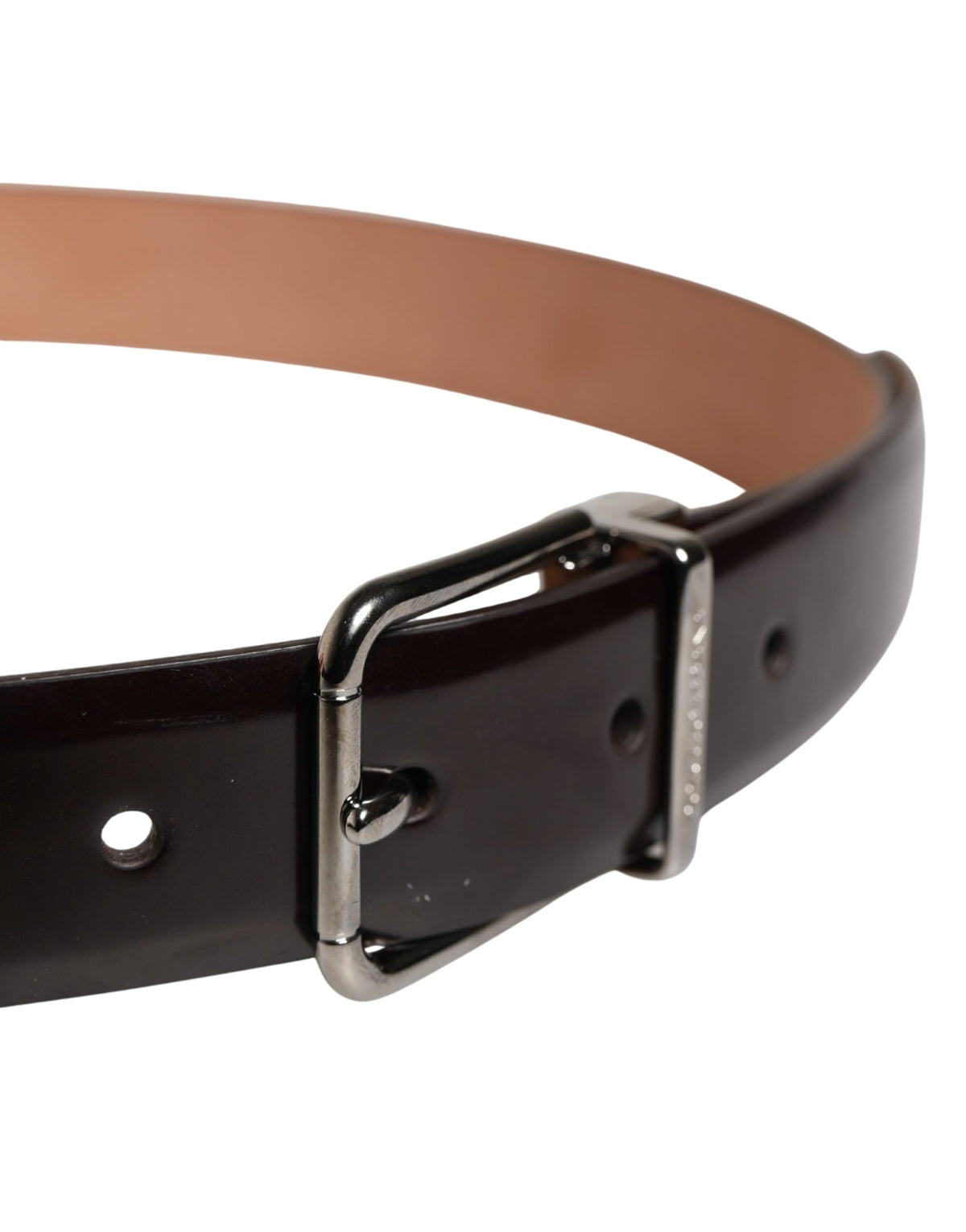 Ceinture Dolce &amp; Gabbana pour homme en cuir de veau noir avec boucle en métal