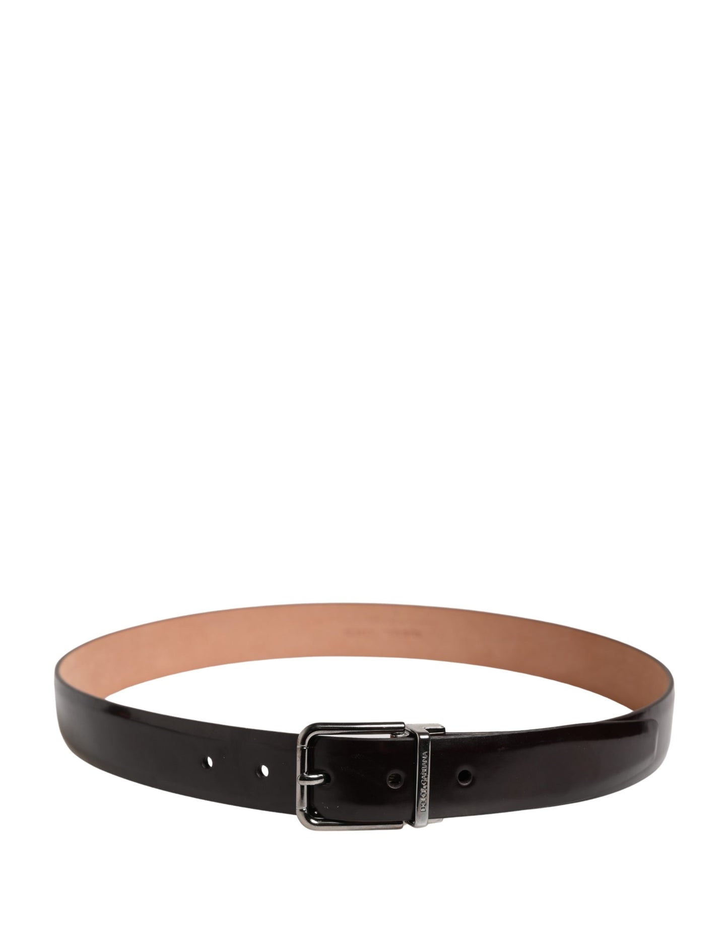 Ceinture Dolce &amp; Gabbana pour homme en cuir de veau noir avec boucle en métal