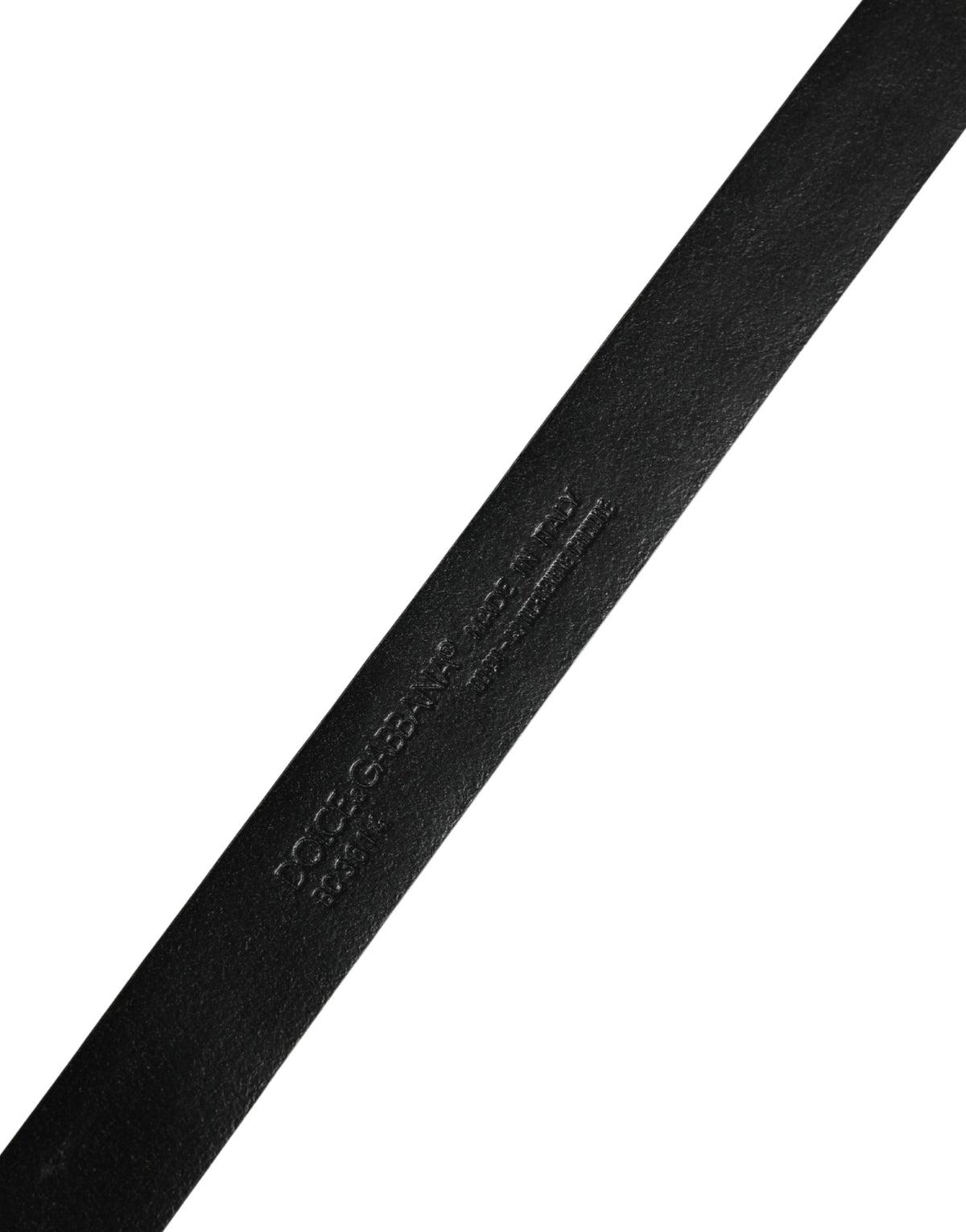 Ceinture Dolce &amp; Gabbana pour homme en cuir exotique noir avec boucle en métal