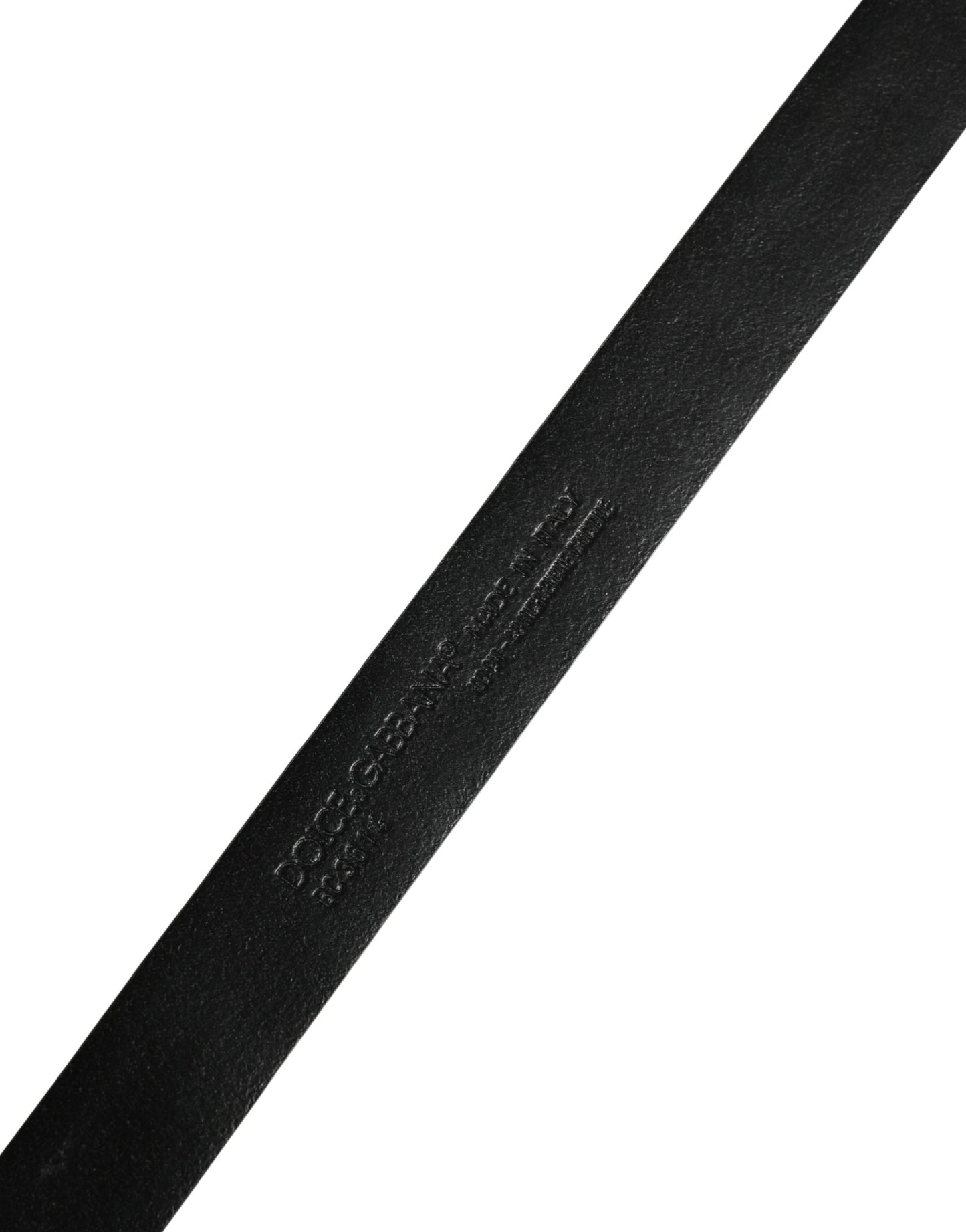 Ceinture Dolce &amp; Gabbana pour homme en cuir exotique noir avec boucle en métal