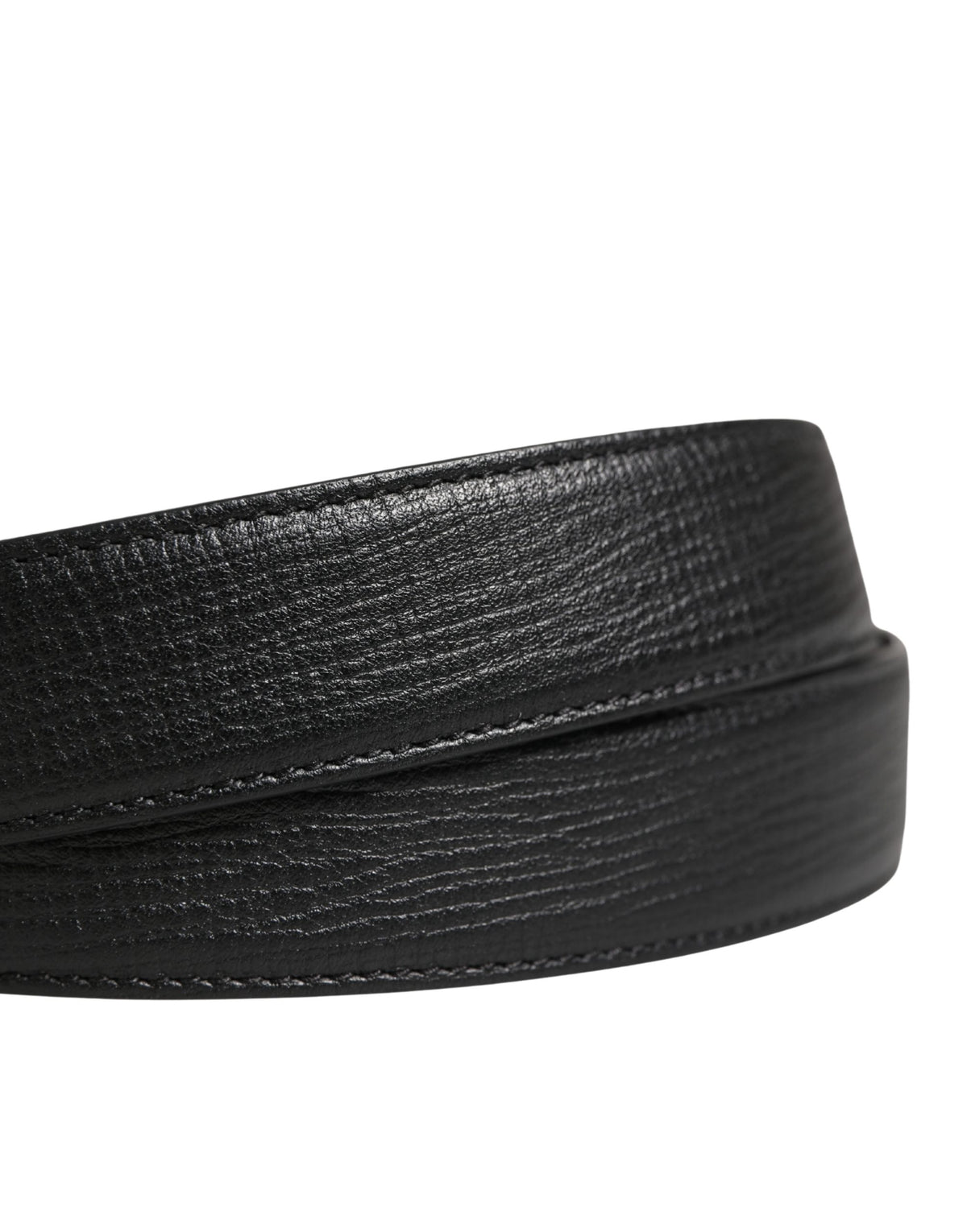 Ceinture Dolce &amp; Gabbana pour homme, en cuir noir classique avec boucle en métal