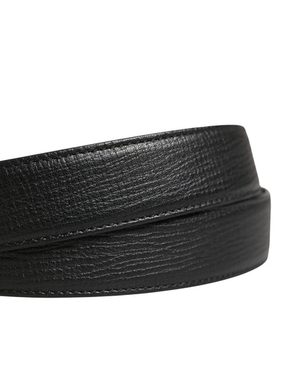 Ceinture Dolce &amp; Gabbana pour homme, en cuir noir classique avec boucle en métal