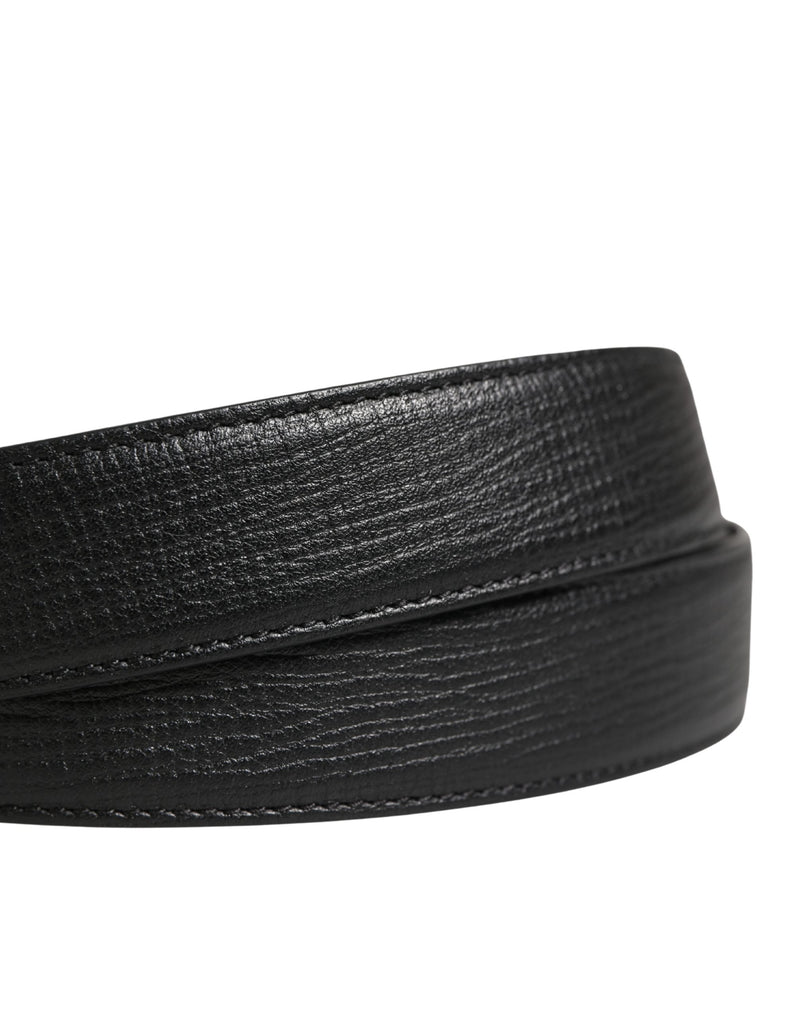 Ceinture Dolce &amp; Gabbana pour homme, en cuir noir classique avec boucle en métal