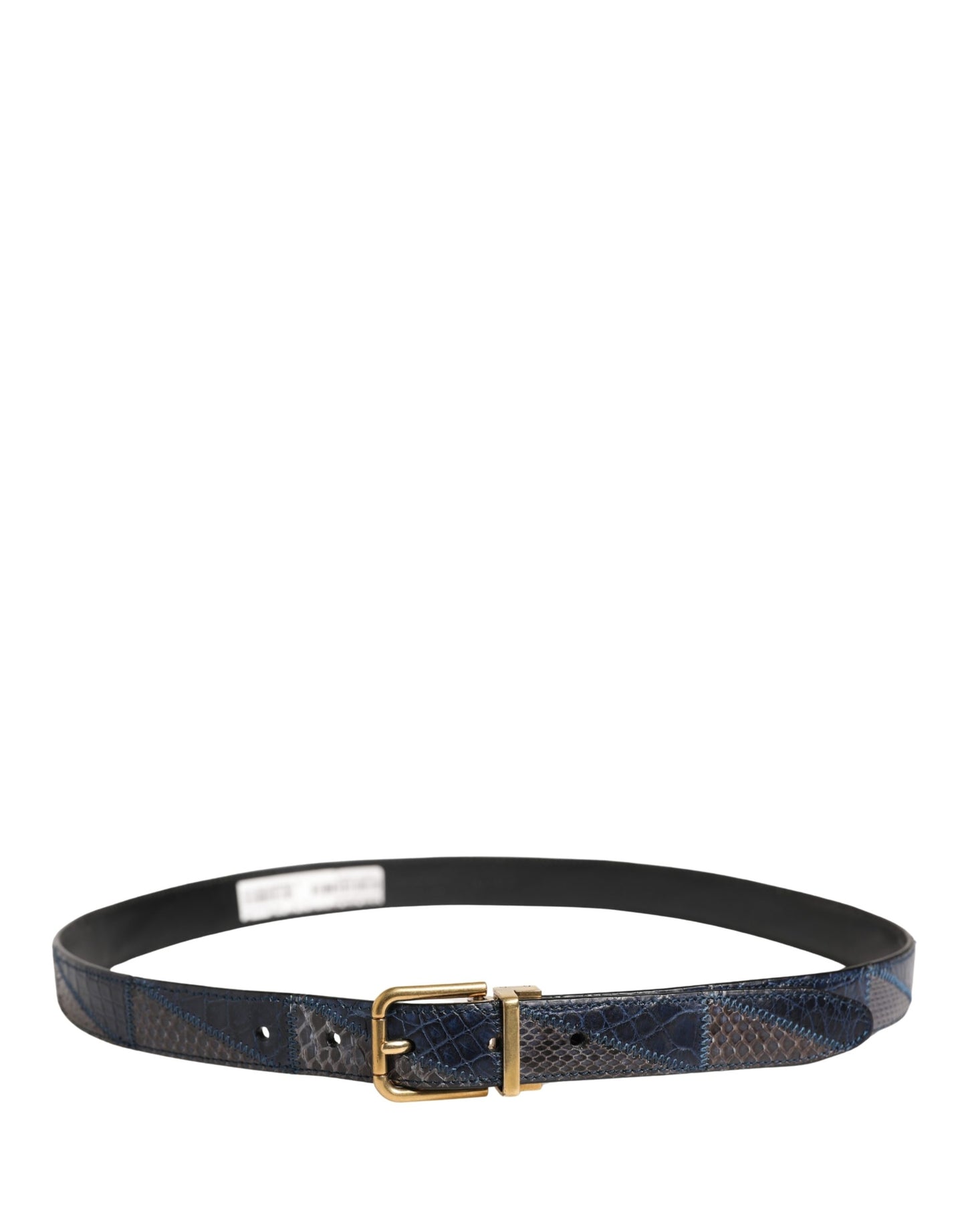 Ceinture Dolce &amp; Gabbana pour homme en cuir multicolore avec boucle en métal