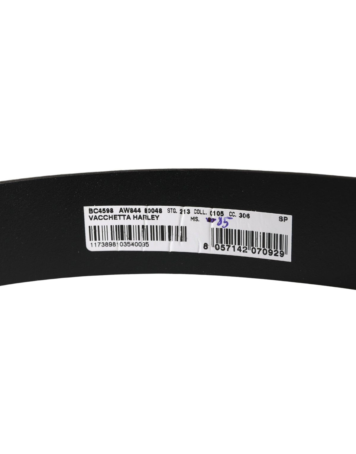 Ceinture Dolce &amp; Gabbana pour homme, en cuir marron classique avec boucle en métal