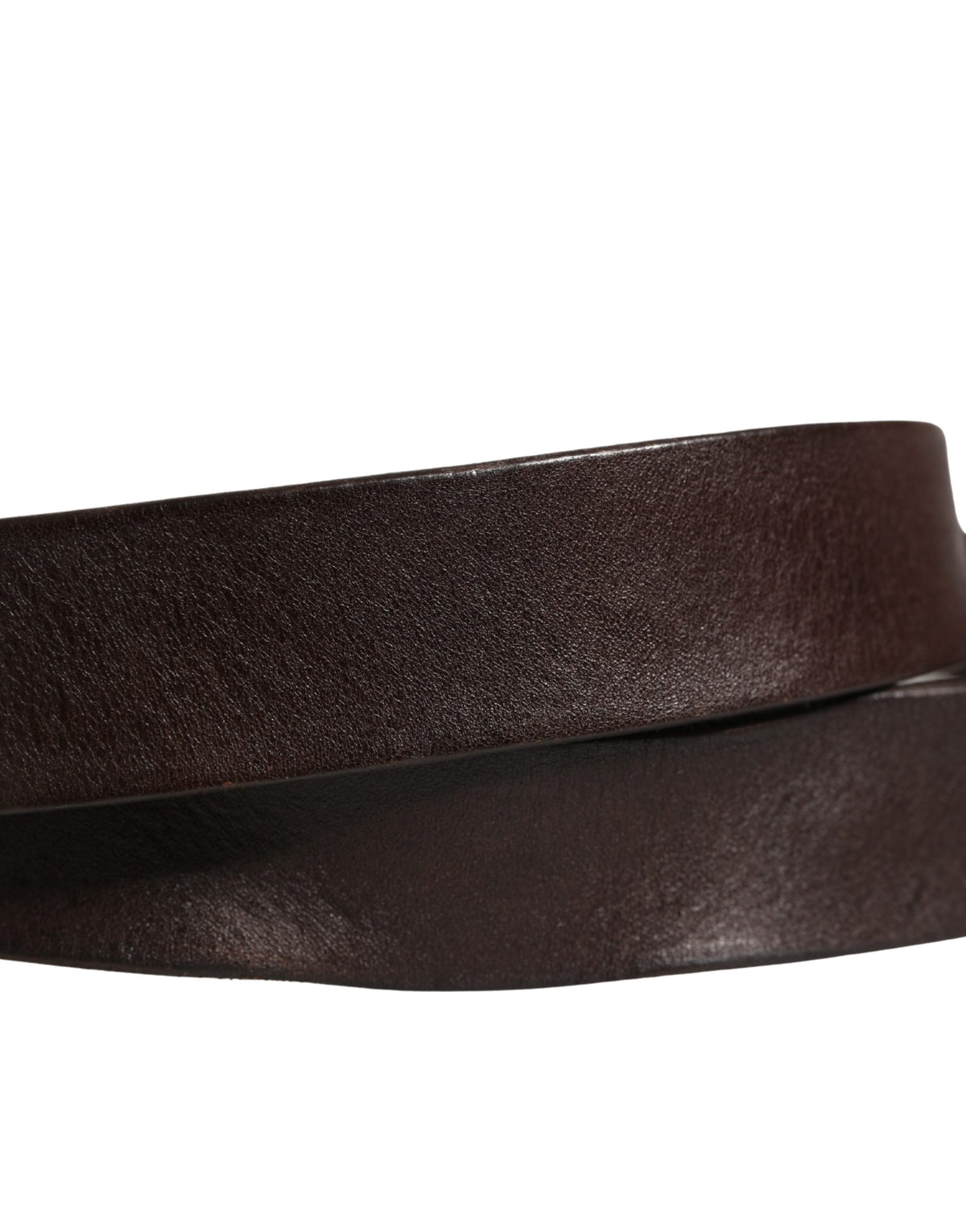 Ceinture Dolce &amp; Gabbana pour homme en cuir de veau marron avec logo et boucle métallique