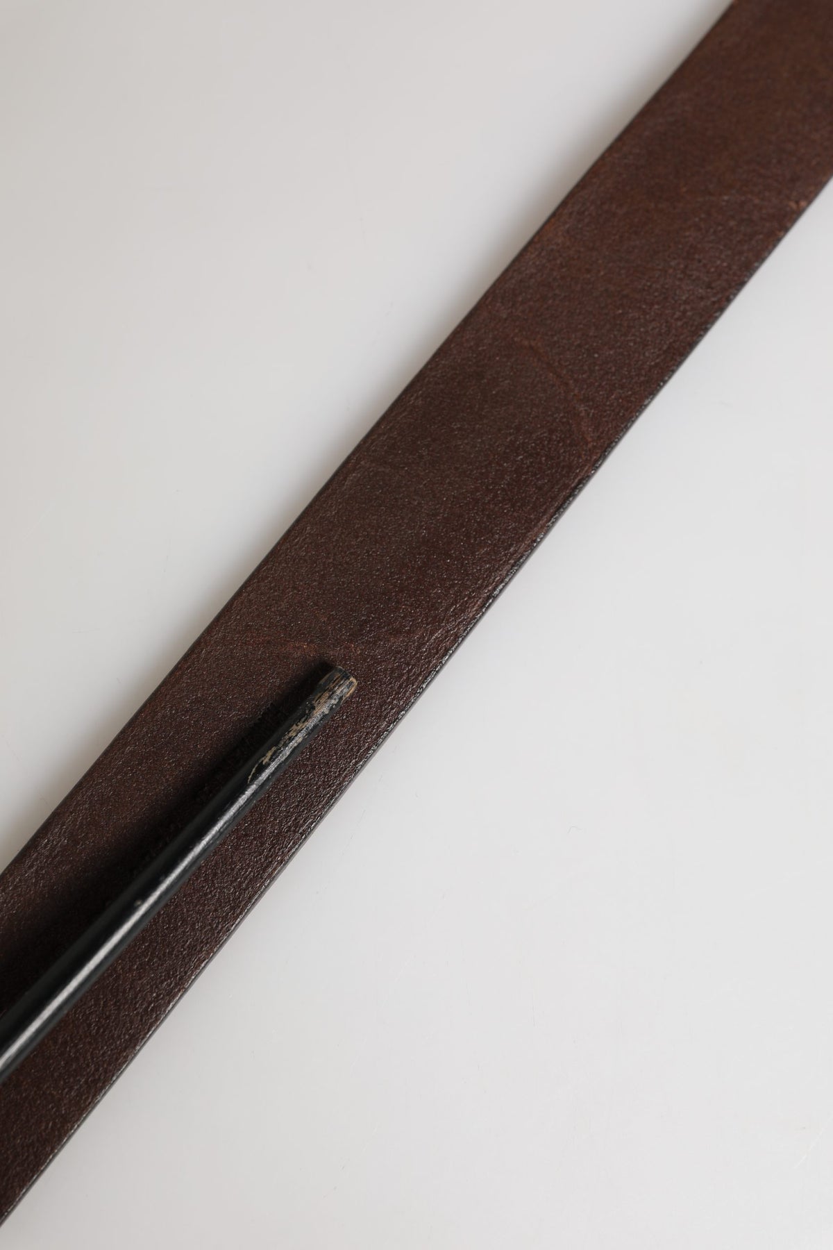Ceinture Dolce &amp; Gabbana pour homme en cuir de veau marron avec logo et boucle métallique