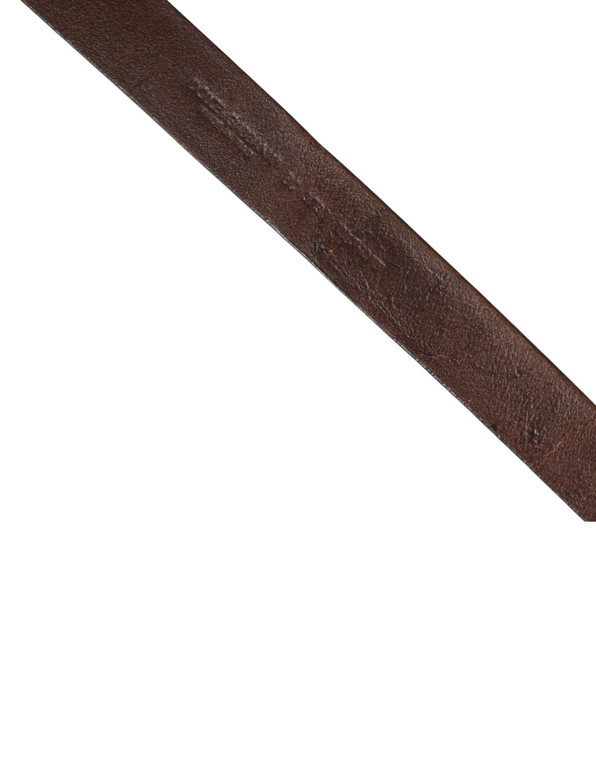 Ceinture Dolce &amp; Gabbana pour homme en cuir marron avec logo et boucle métallique