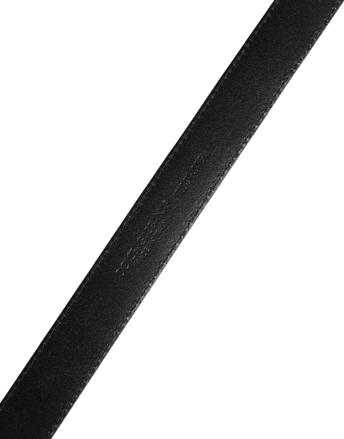 Ceinture Dolce &amp; Gabbana pour homme en cuir de veau noir avec logo et boucle métallique
