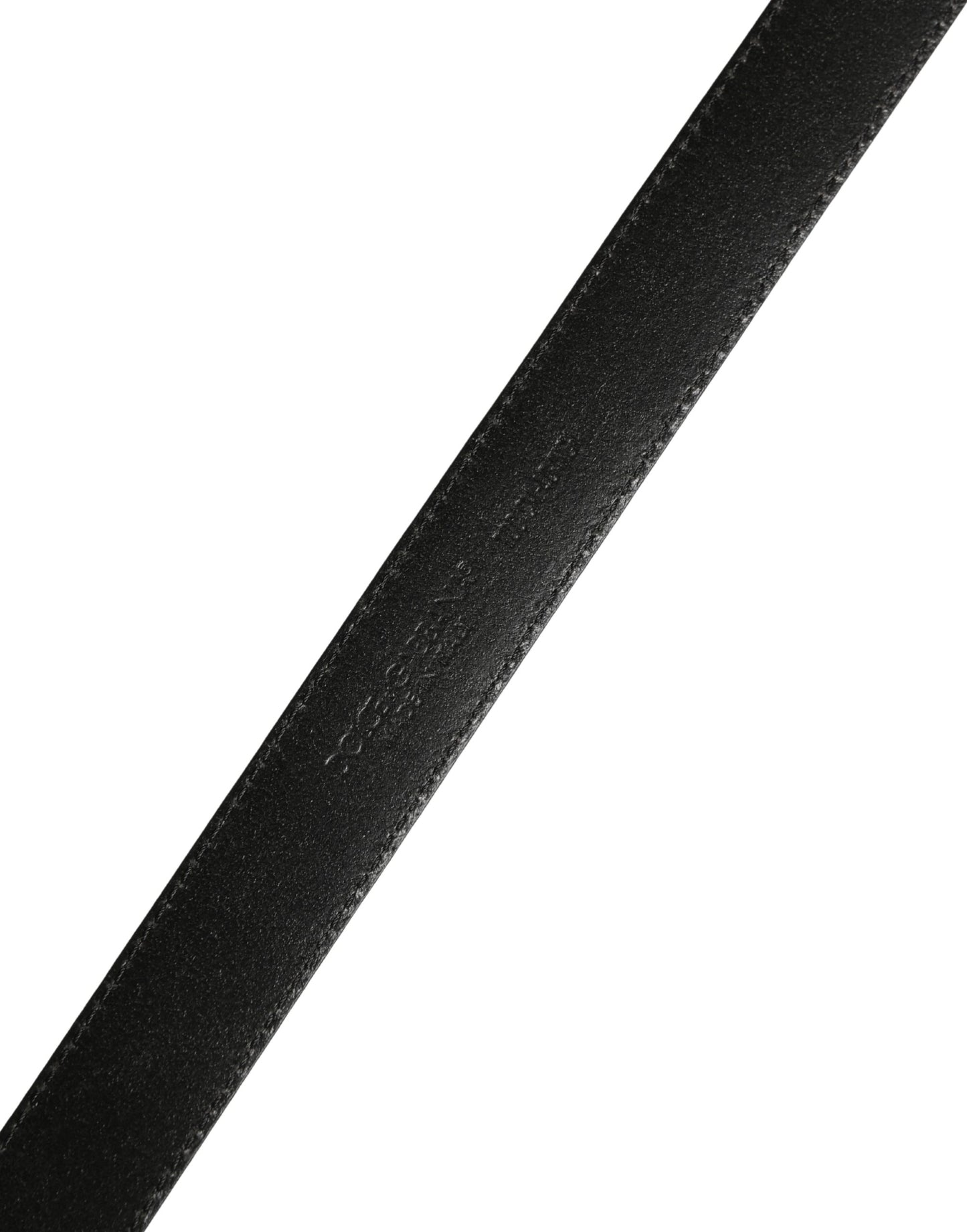 Ceinture Dolce &amp; Gabbana pour homme en cuir de veau noir avec logo et boucle métallique