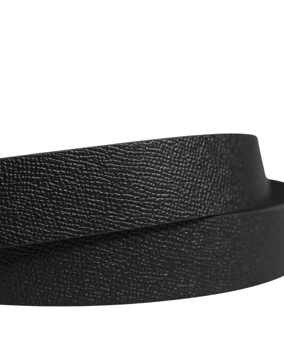 Ceinture Dolce &amp; Gabbana pour homme en cuir de veau noir avec boucle en métal