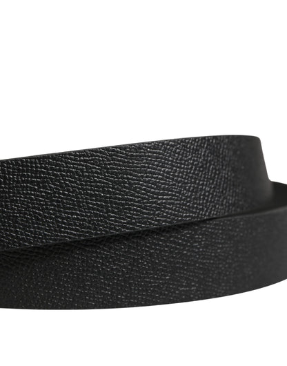 Ceinture Dolce &amp; Gabbana pour homme en cuir de veau noir avec boucle en métal
