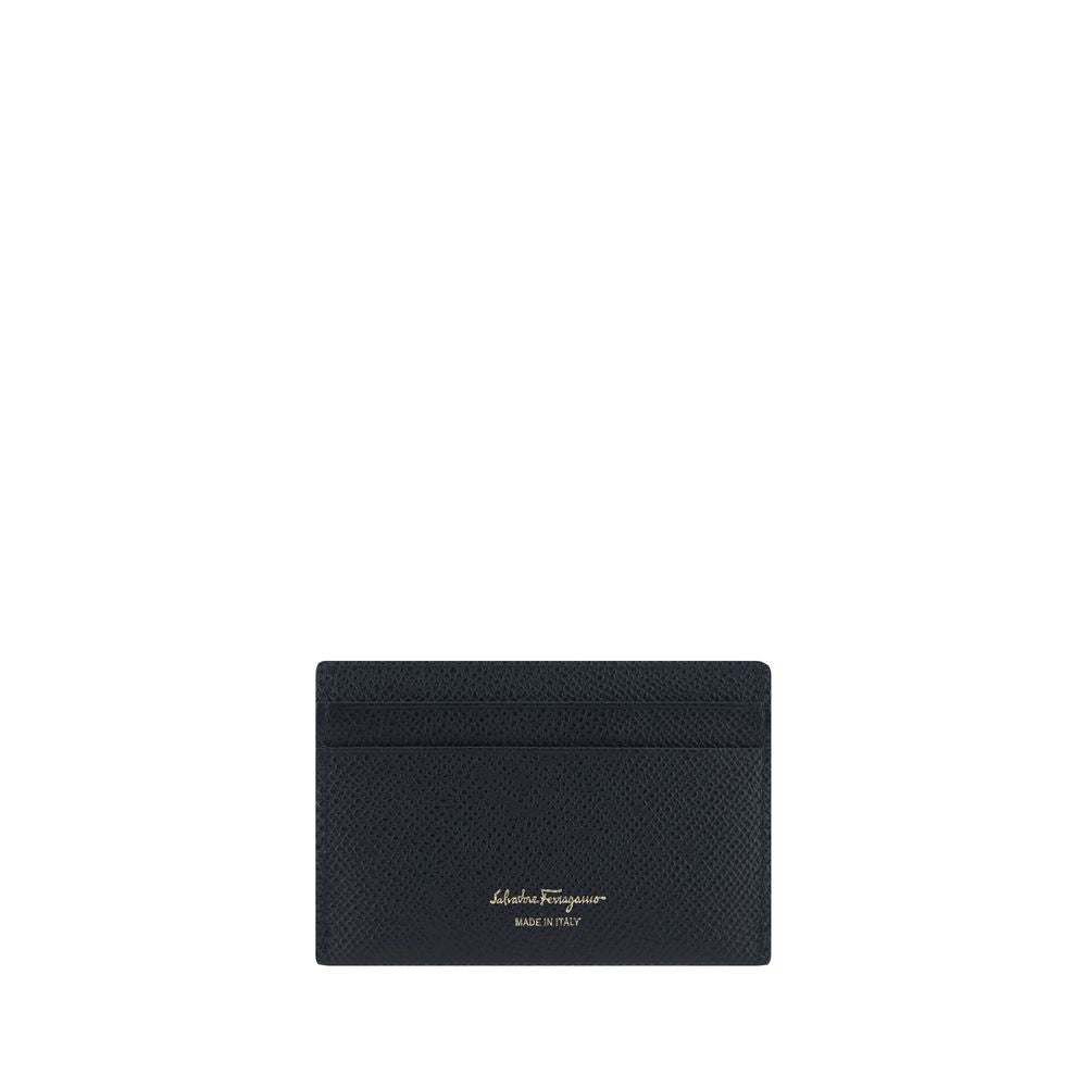 Ferragamo Black Calf Leather Bos Taurus Wallet - Elegance & Functionality