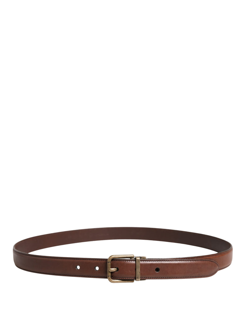 Ceinture Dolce &amp; Gabbana pour homme, en cuir marron classique avec boucle en métal