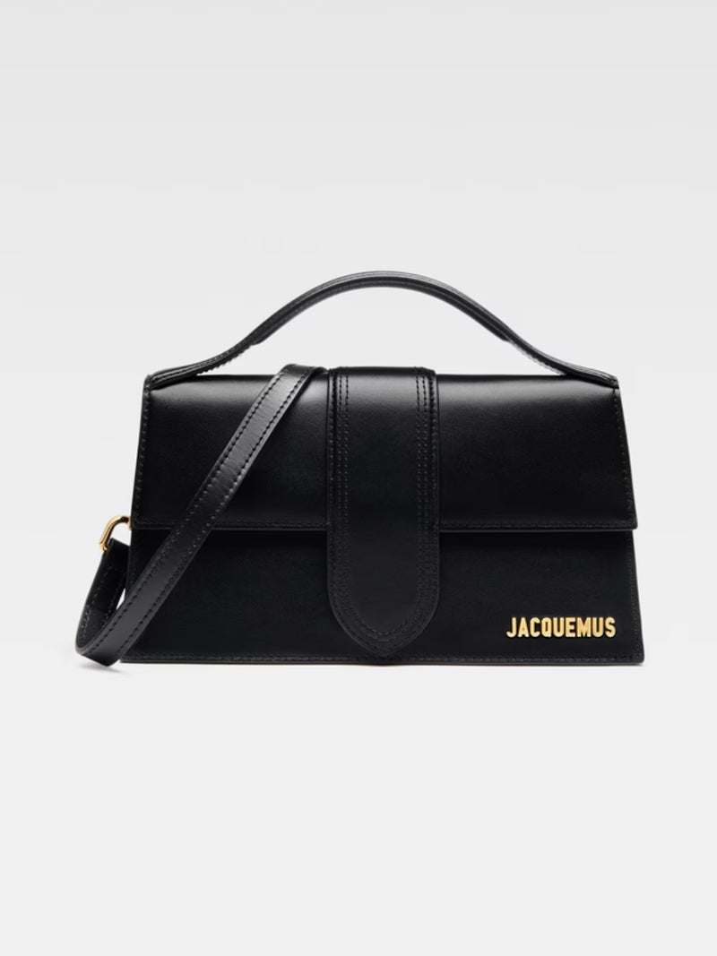 Sac à main Jacquemus Le Grand Bambino en cuir noir