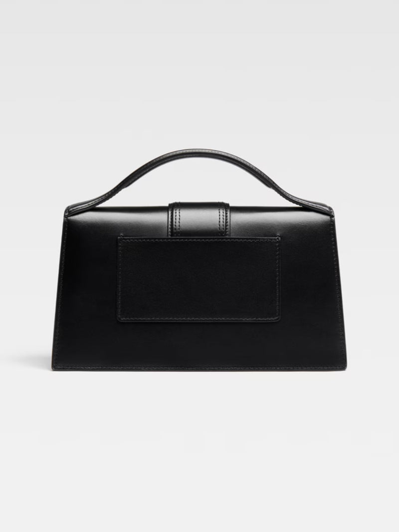 Sac à main Jacquemus Le Grand Bambino en cuir noir