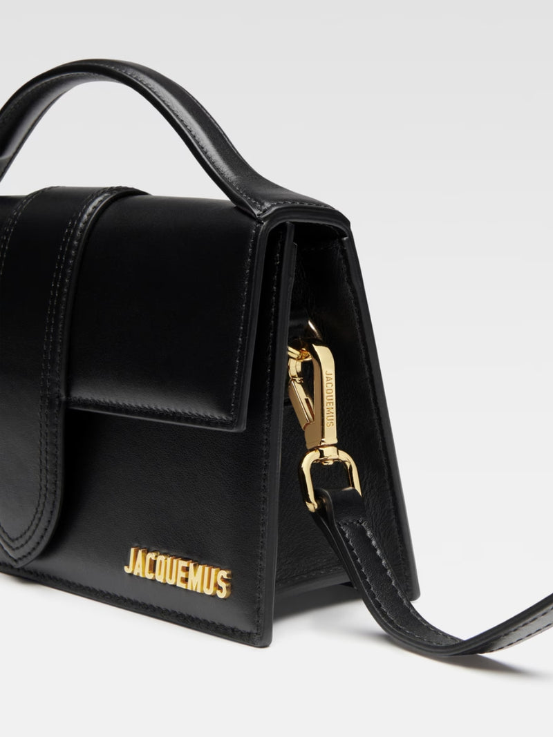 Sac à main Jacquemus Le Grand Bambino en cuir noir