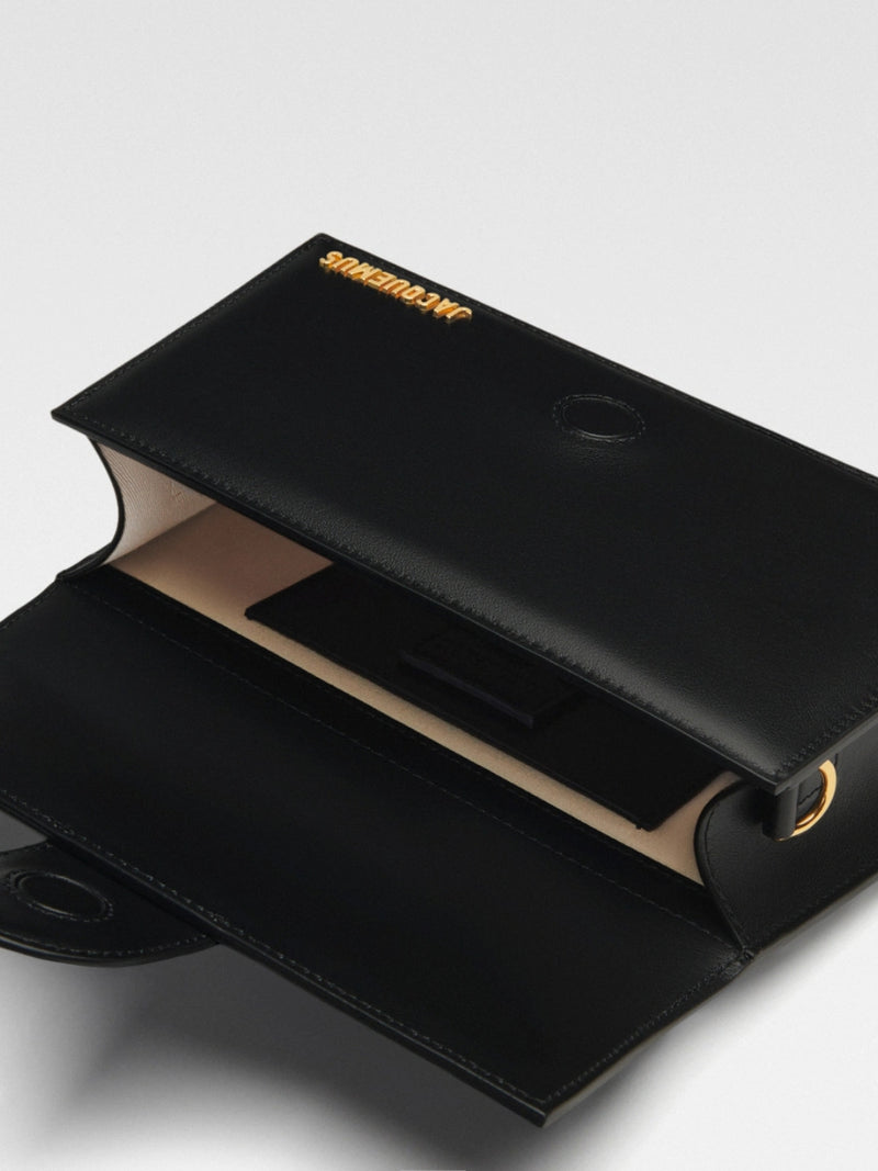 Sac à main Jacquemus Le Grand Bambino en cuir noir