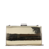 Jimmy Choo Zahra Gold Leather Clutch Bag - Elegant & Versatile