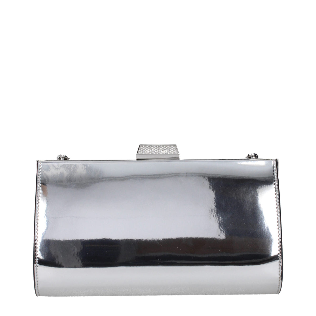 Jimmy Choo Zahra Gray Leather Clutch Bag - Elegant & Versatile
