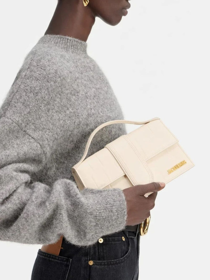 Jacquemus Ivory Cocco Le Grand Bambino Handbag - Élégance et Praticité