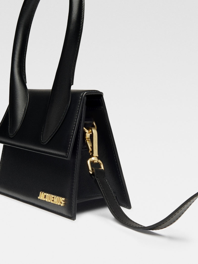 Jacquemus Le Chiquito Moyen Bag en Cuir Noir
