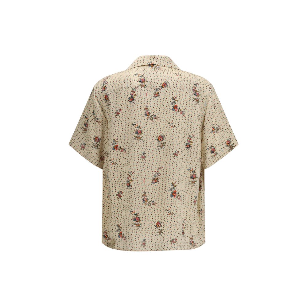 Valentino Multicolor Silk Pattern Shirt - Papier Floral Print