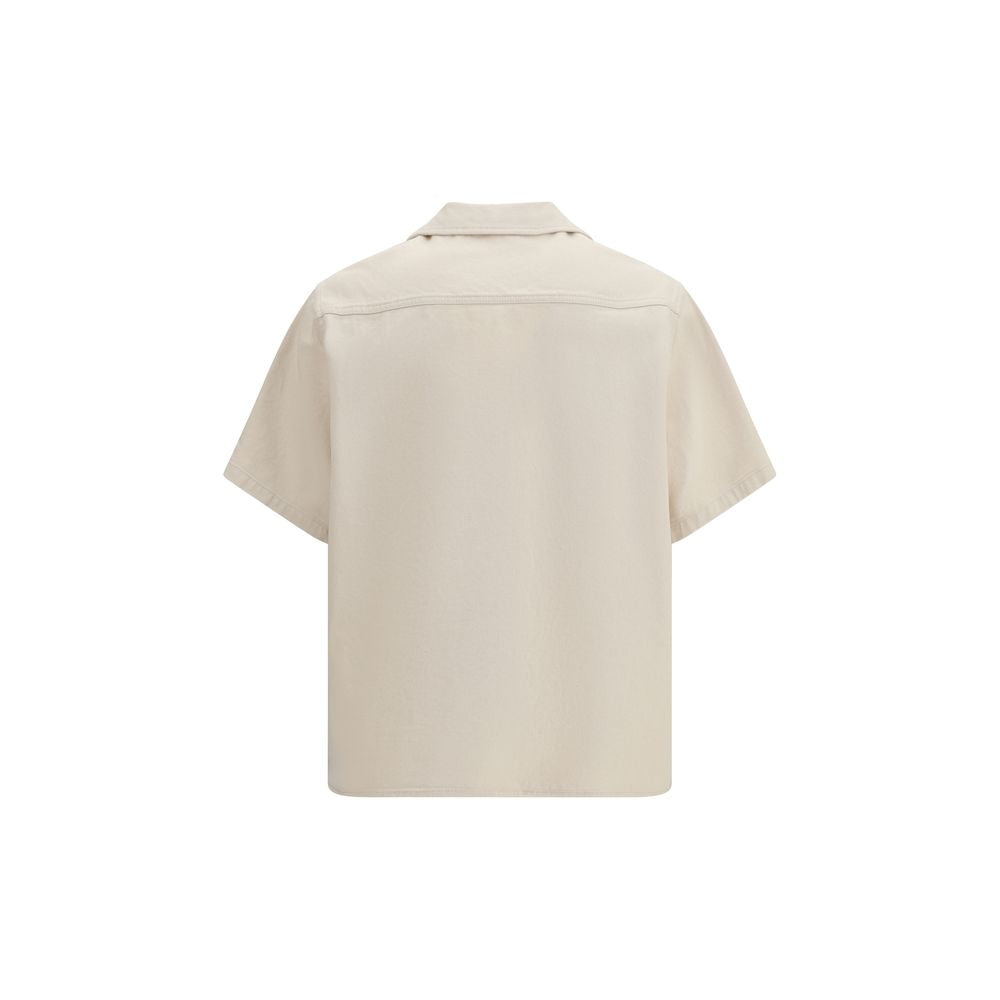 Valentino Signature Vlogo Beige Denim Shirt for Men