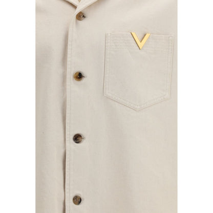 Valentino Beige Denim Overhemd