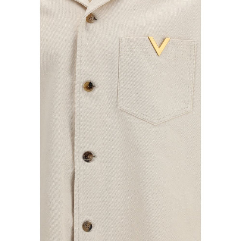 Valentino Beige Denim Overhemd