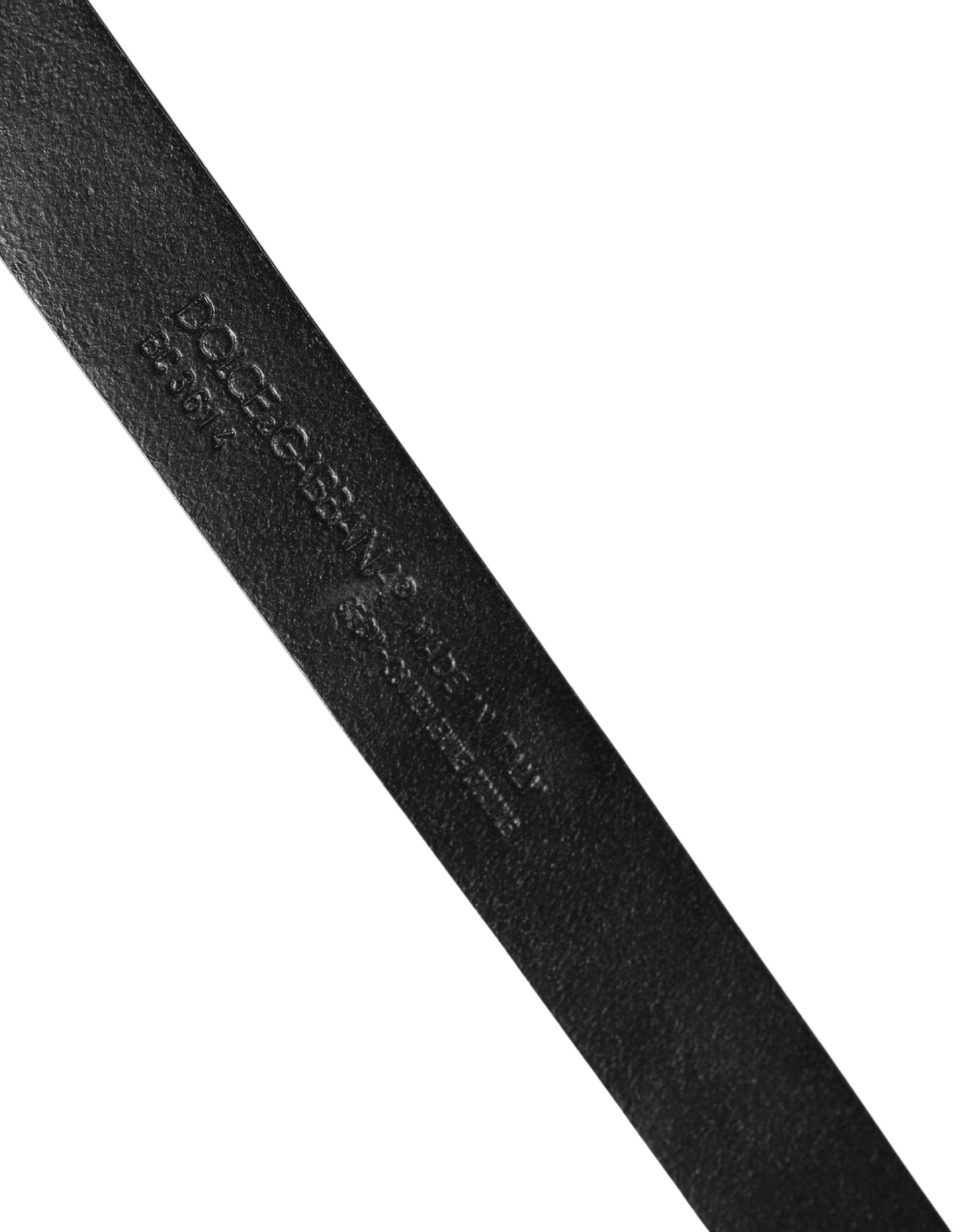 Ceinture Dolce &amp; Gabbana pour homme en cuir exotique noir avec boucle en métal