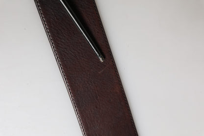 Ceinture Dolce &amp; Gabbana pour homme en cuir de veau marron avec boucle en métal