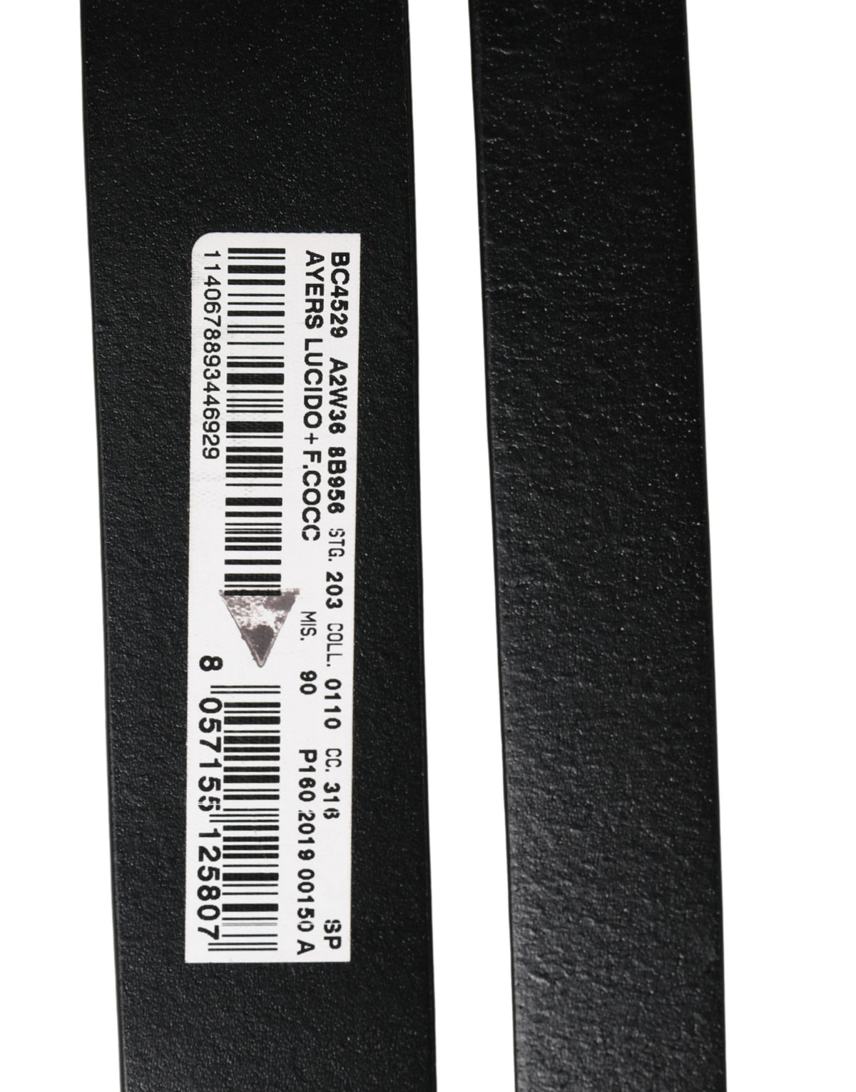 Ceinture à double sangle en cuir exotique noir pour homme Dolce &amp; Gabbana