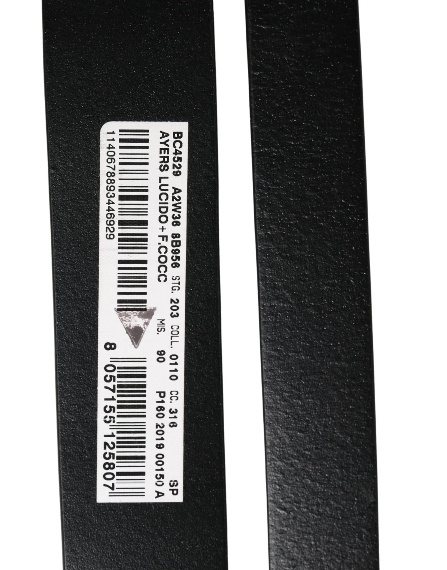 Ceinture à double sangle en cuir exotique noir pour homme Dolce &amp; Gabbana