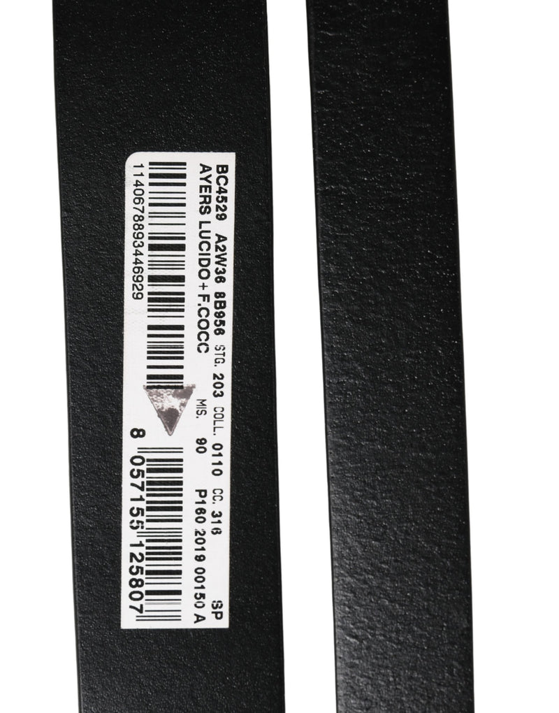 Dolce & Gabbana Men Black Exotic Leather Double Strap Belt