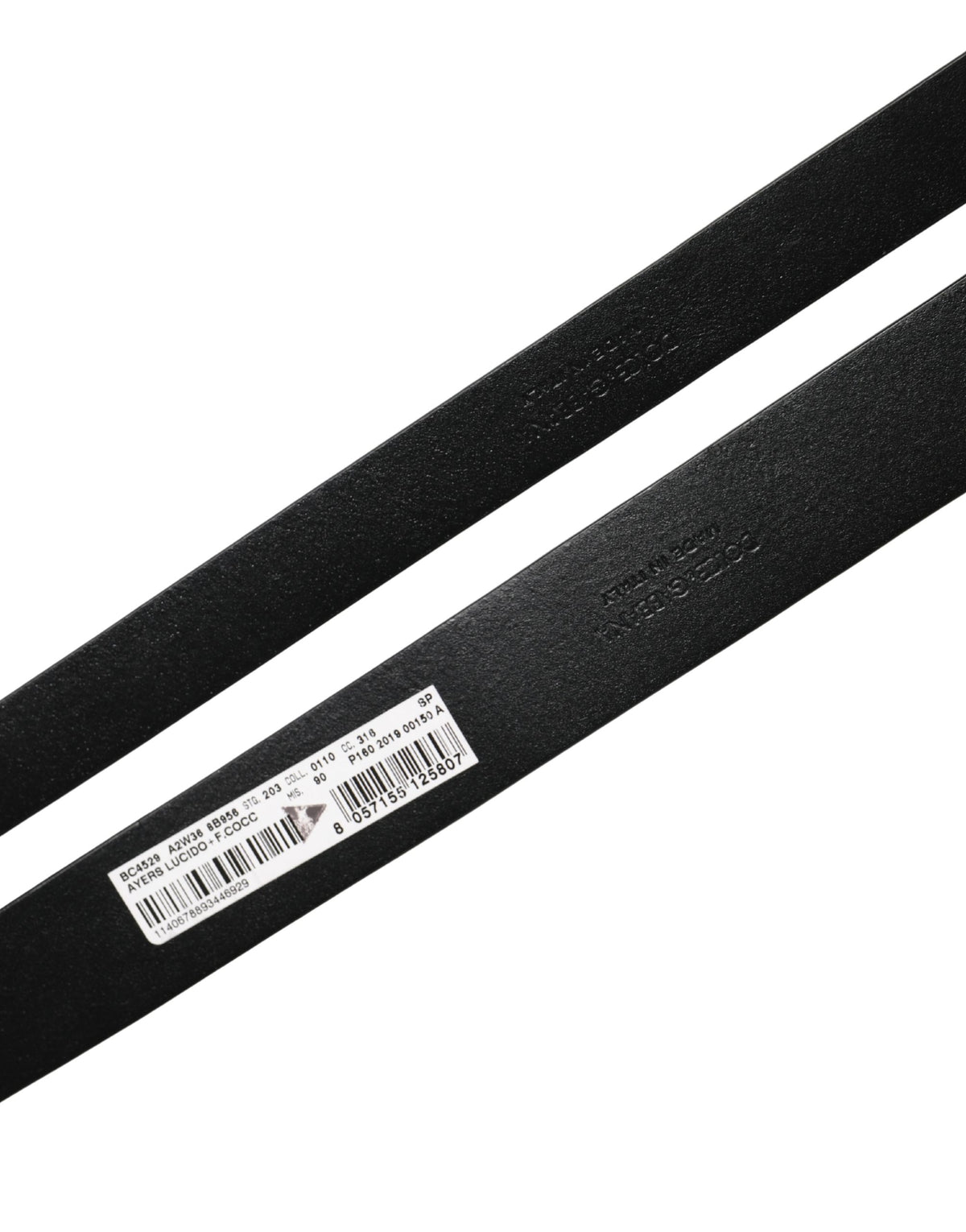 Ceinture à double sangle en cuir exotique noir pour homme Dolce &amp; Gabbana