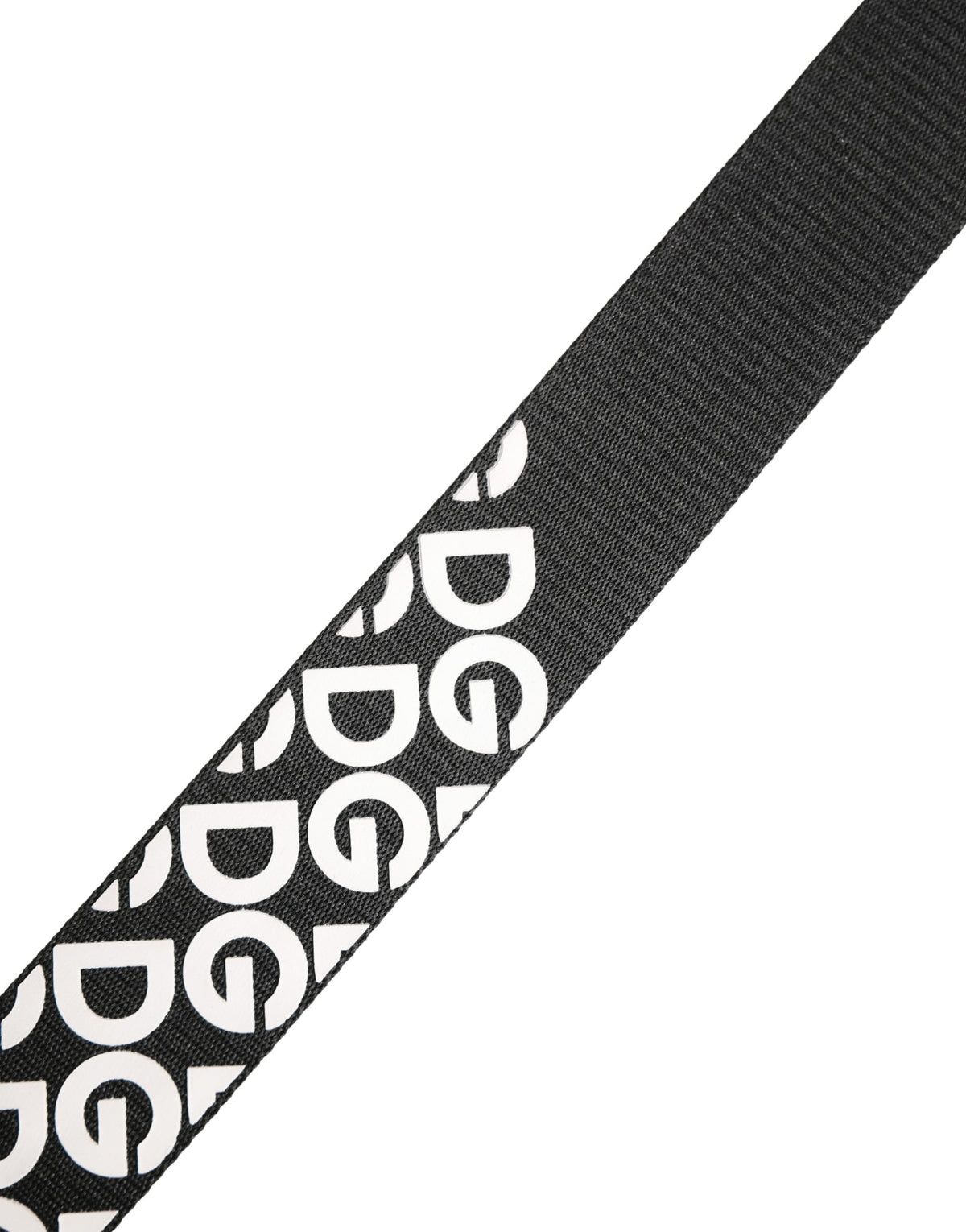 Ceinture Dolce &amp; Gabbana blanche et noire en cuir avec logo et boucle en métal