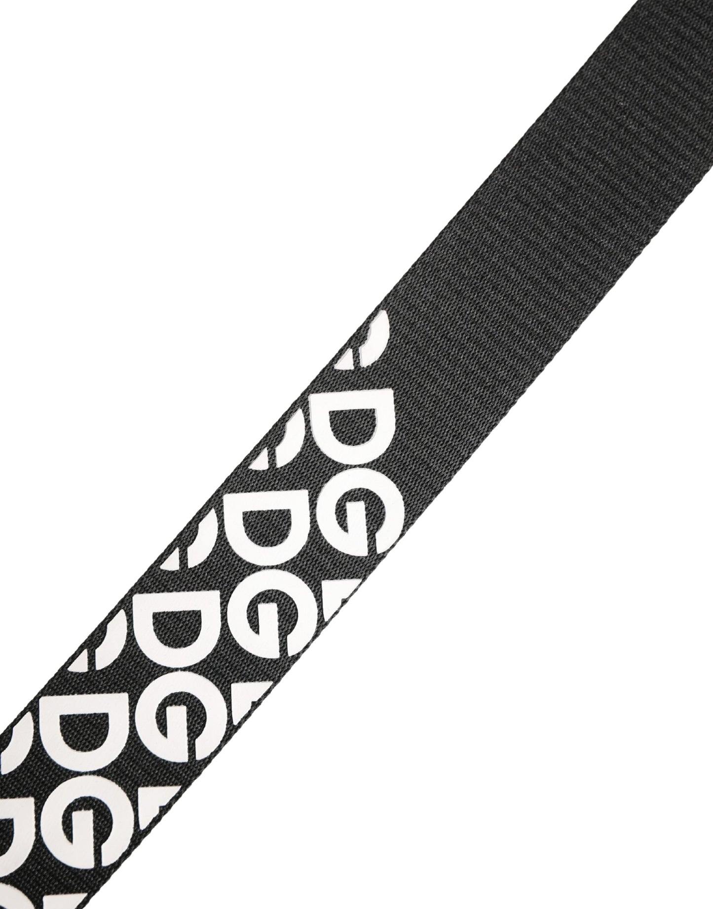 Ceinture Dolce &amp; Gabbana blanche et noire en cuir avec logo et boucle en métal