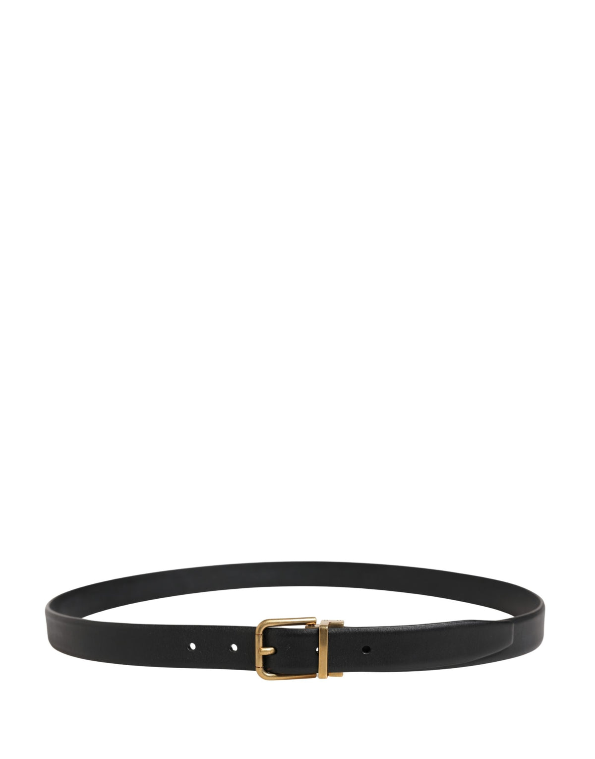 Ceinture Dolce &amp; Gabbana pour homme, en cuir noir classique avec boucle en métal