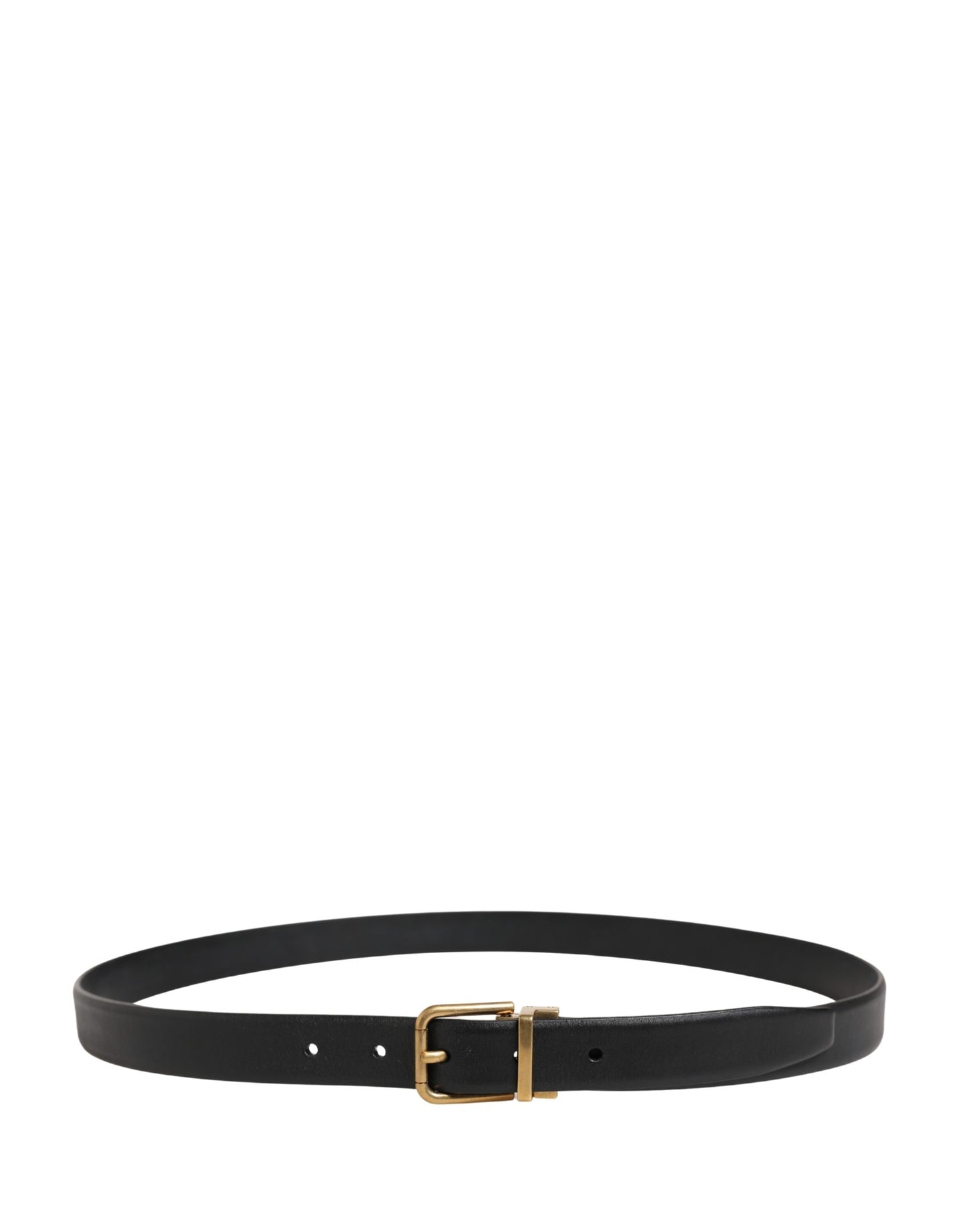 Ceinture Dolce &amp; Gabbana pour homme, en cuir noir classique avec boucle en métal