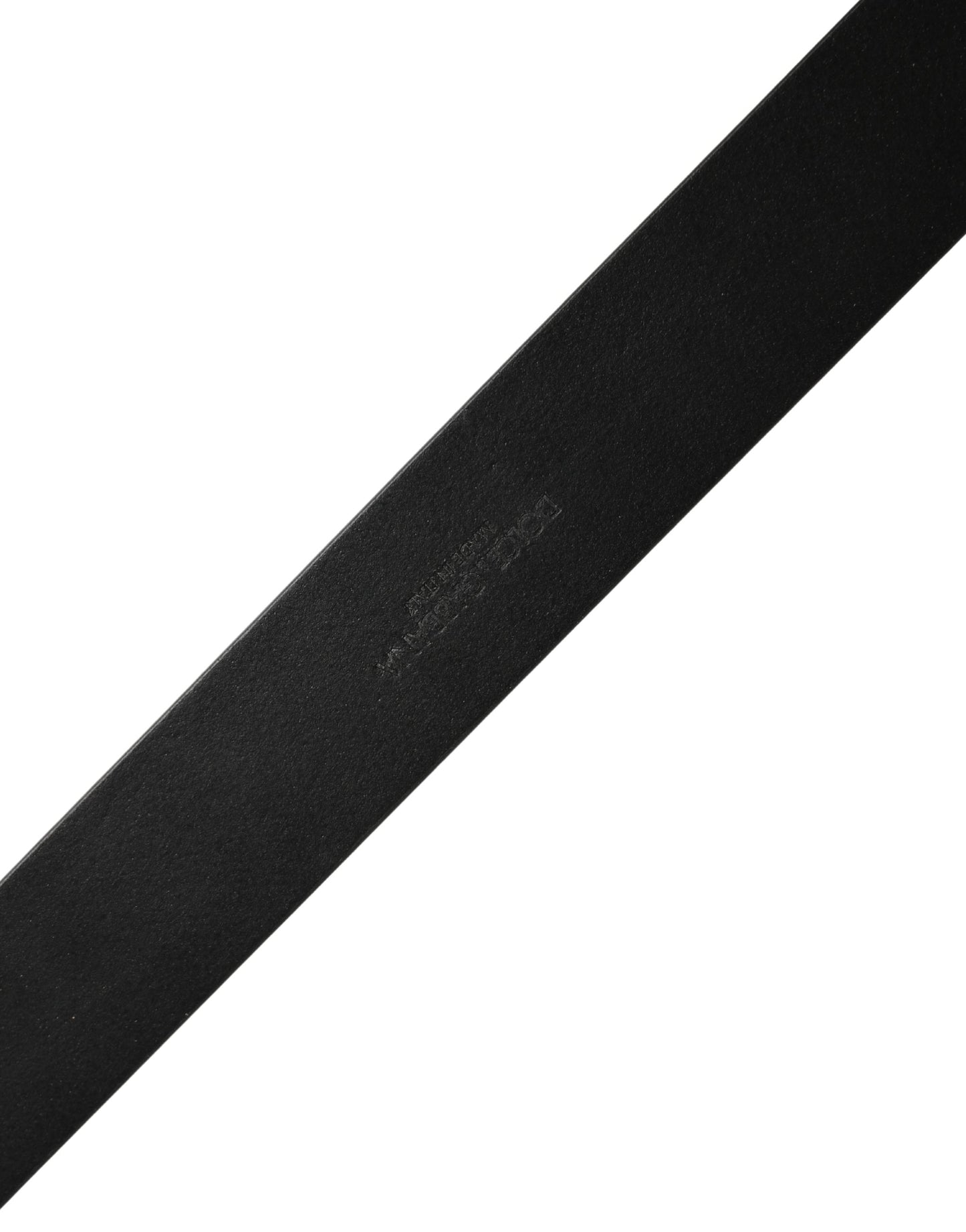 Ceinture Dolce &amp; Gabbana classique en cuir noir avec logo et boucle métallique