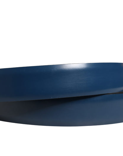 Ceinture Dolce &amp; Gabbana pour homme, en cuir bleu classique avec boucle en métal