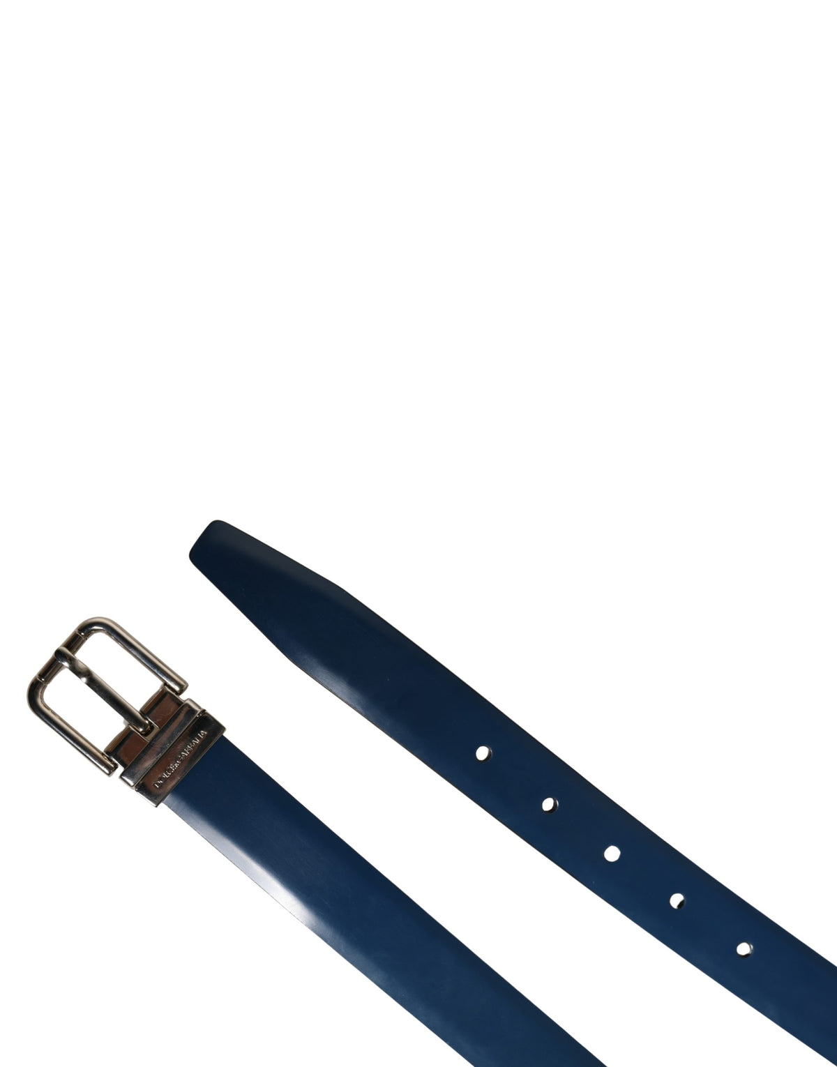 Ceinture Dolce &amp; Gabbana pour homme, en cuir bleu classique avec boucle en métal