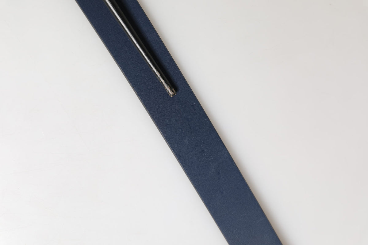 Ceinture Dolce &amp; Gabbana en cuir de veau bleu avec boucle métallique et logo