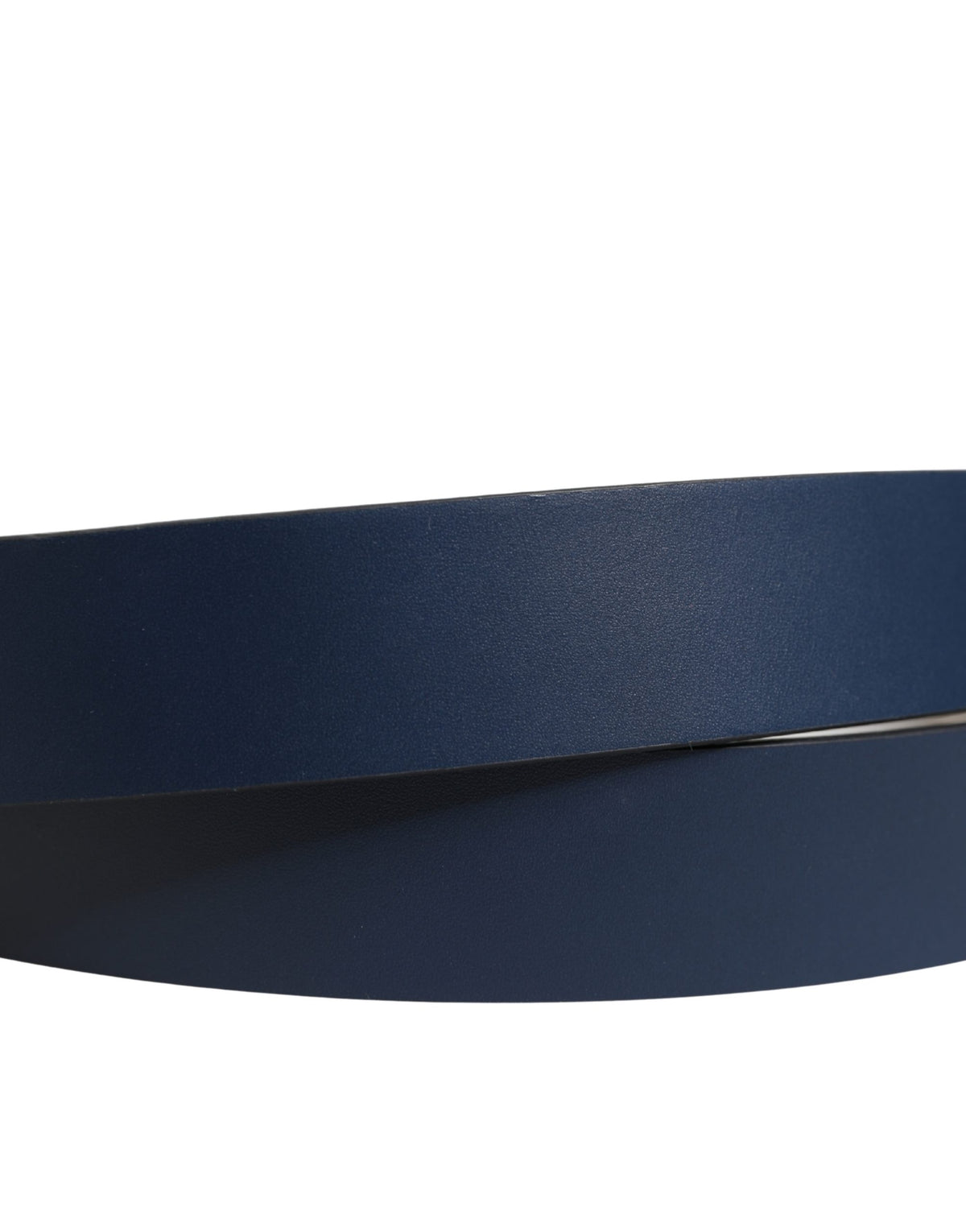 Ceinture Dolce &amp; Gabbana en cuir de veau bleu avec boucle métallique et logo