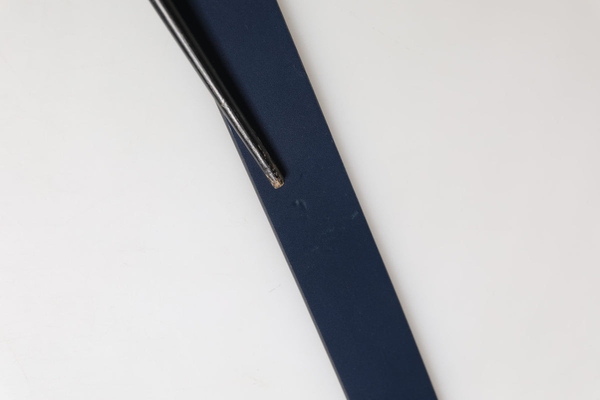 Ceinture Dolce &amp; Gabbana pour homme en cuir de veau bleu avec logo et boucle métallique