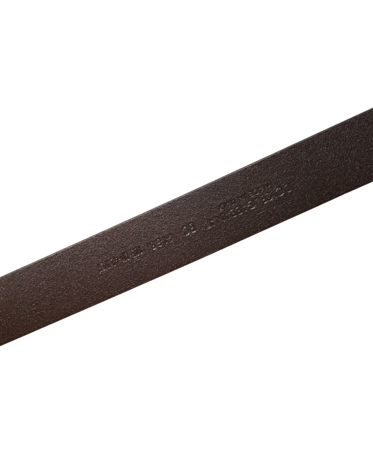 Ceinture Dolce &amp; Gabbana pour homme, en cuir marron classique avec boucle logo.