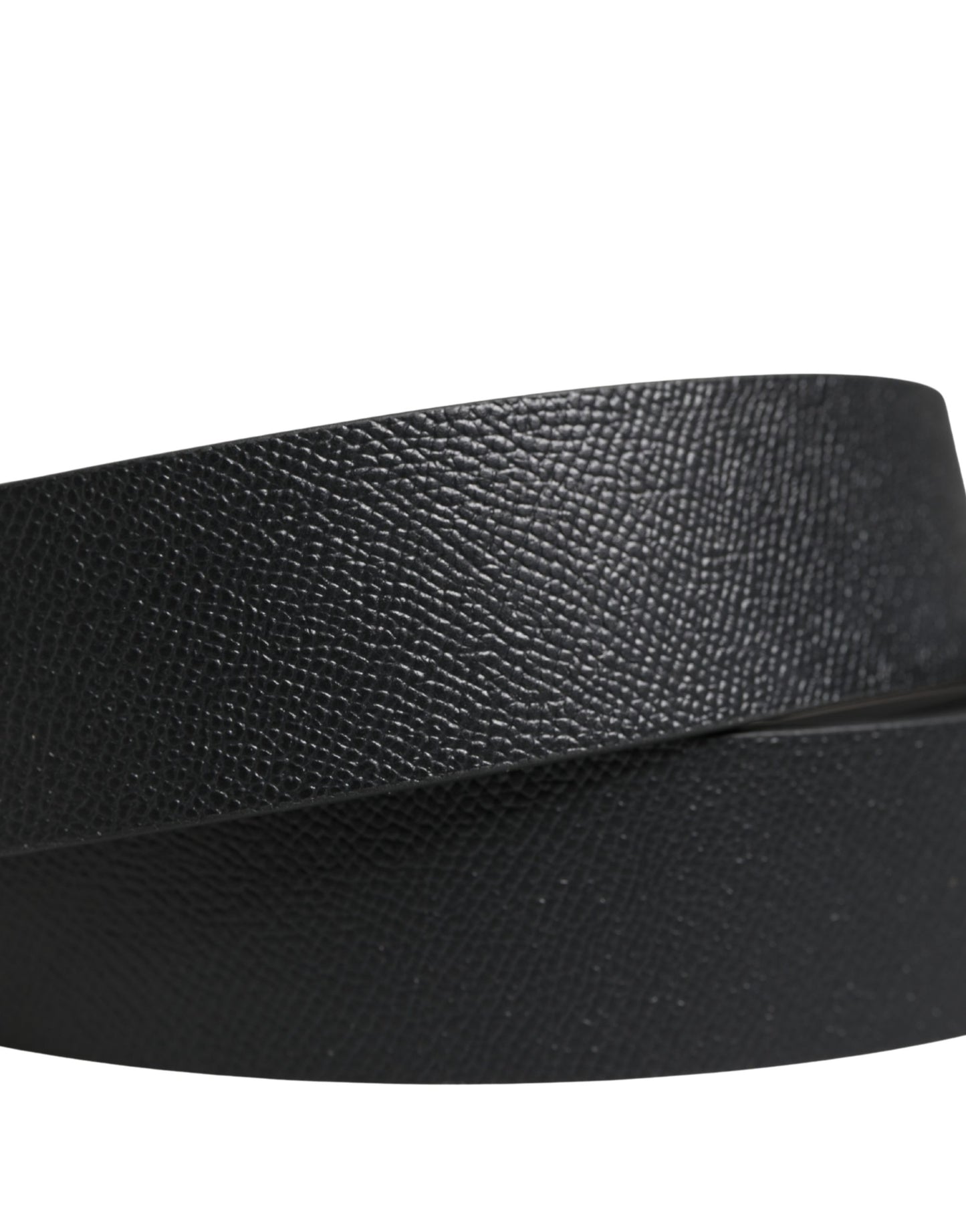 Ceinture Dolce &amp; Gabbana pour homme, en cuir noir classique avec boucle en métal