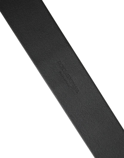 Ceinture Dolce &amp; Gabbana pour homme, en cuir noir classique avec boucle en métal